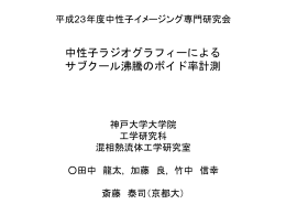 中性子ラジオグラフィによるサブクール沸騰のボイド率測定