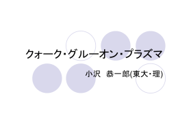 高エネルギー原子核物理 - 小沢研究室