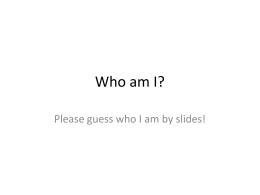 Who am I? - ManagingElearningAoi