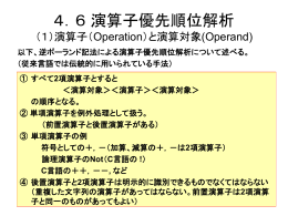 4．6 演算子優先順位解析