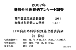 処遇調査まとめ（発表スライド）