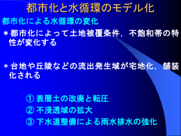 都市化と水循環のモデル化
