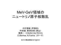 ニュートリノ原子核散乱