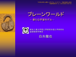 アインシュタインの夢と宇宙 我々は壁の中に住んでいる？