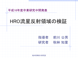 HRO反射領域の検証