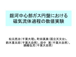 銀河中心部ガス円盤における磁気流体過程の数値実験