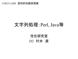 文字列処理：Perl, Java等