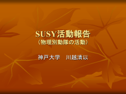 SUSY別働隊の活動