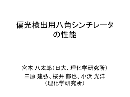 偏光検出用八角シンチレータの性能