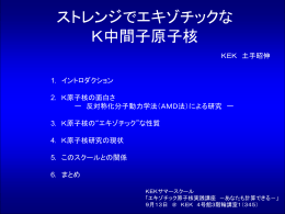 ストレンジでエキゾチックなK中間子原子核