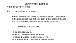 企業内昇進の基礎理論