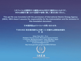 IAEAによる事故の検討