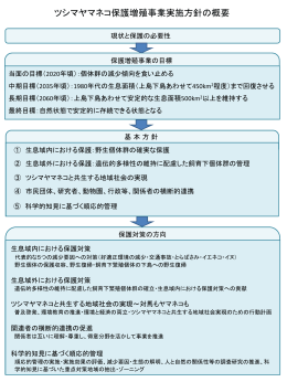 ツシマヤマネコ保護増殖事業実施方針の概要