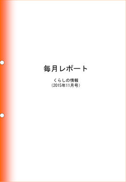 毎月レポート くらしの情報