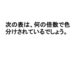 倍数のならび方フラッシュカード