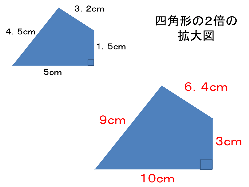 四角形の拡大図 縮図作図