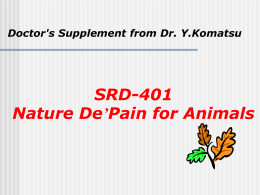 関節疼痛の緩和を目的とした ハーブ製品SDR
