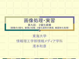 画像処理・実習 第一回： ガイダンス，ディジタル画像の表現