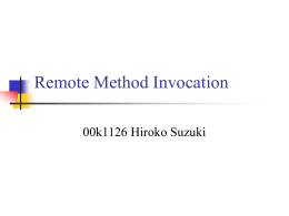 Remote Method Invocation