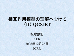 QGSJETの物理構造