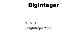 BigInteger
