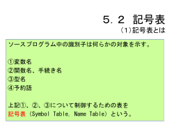 5．2 記号表