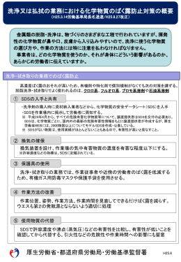洗浄又は払拭の業務等における化学物質のばく露防止