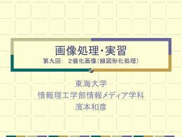 画像処理・実習 第一回： ガイダンス，ディジタル画像の表現