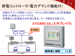 デマンド監視と機器発停制御