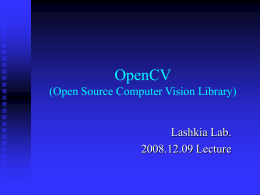 2008_OpenCV_Lecture