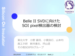 Belle II SVDに向けたSOI Pixel検出器の検討