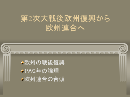 1992年： 単一市場形成への論理的過程と欧州連合の台頭