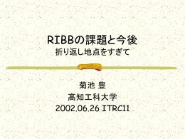 RIBBの課題と今後