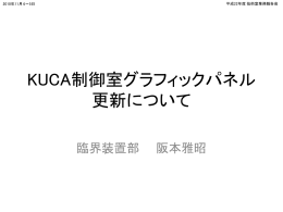 KUCA制御室グラフィックパネル改修について
