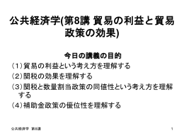 自由貿易下での供給曲線