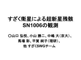 すざく衛星による超新星残骸 SN1006の観測