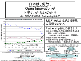 第四の経済主体；Partnership - LLC制度研究会