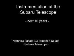 from 2010 - Subaru Telescope