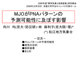 PNAパターンの予測可能性 に関する研究