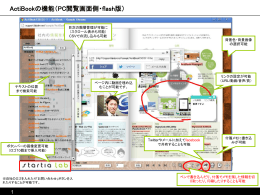 ActiBookの機能（PC閲覧画面側・flash版）