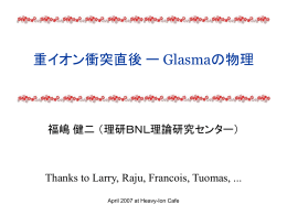 重イオン衝突直後 -- Glasma の物理