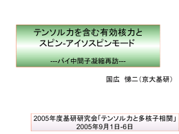 パイ中間子凝縮再訪