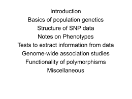 遺伝統計学 集中講義 - Statistical Genetics, Kyoto University