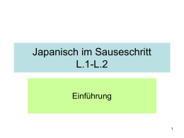 Japanisch im Sauseschritt L.1-2