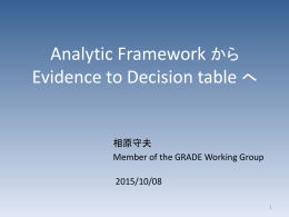 Analytic Framework