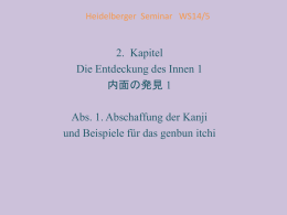 Heidelberger Seminar WS14/5