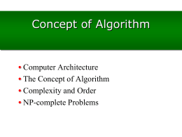 1. Concept of Algorithm