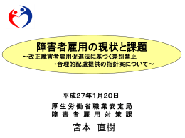 パワーポイント資料 - 障がい者ダイバーシティ研究会