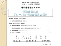 2016.11.11グローバル補助金委員会資料（パワーポイント）