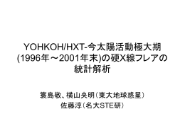 の硬X線フレアの統計解析
